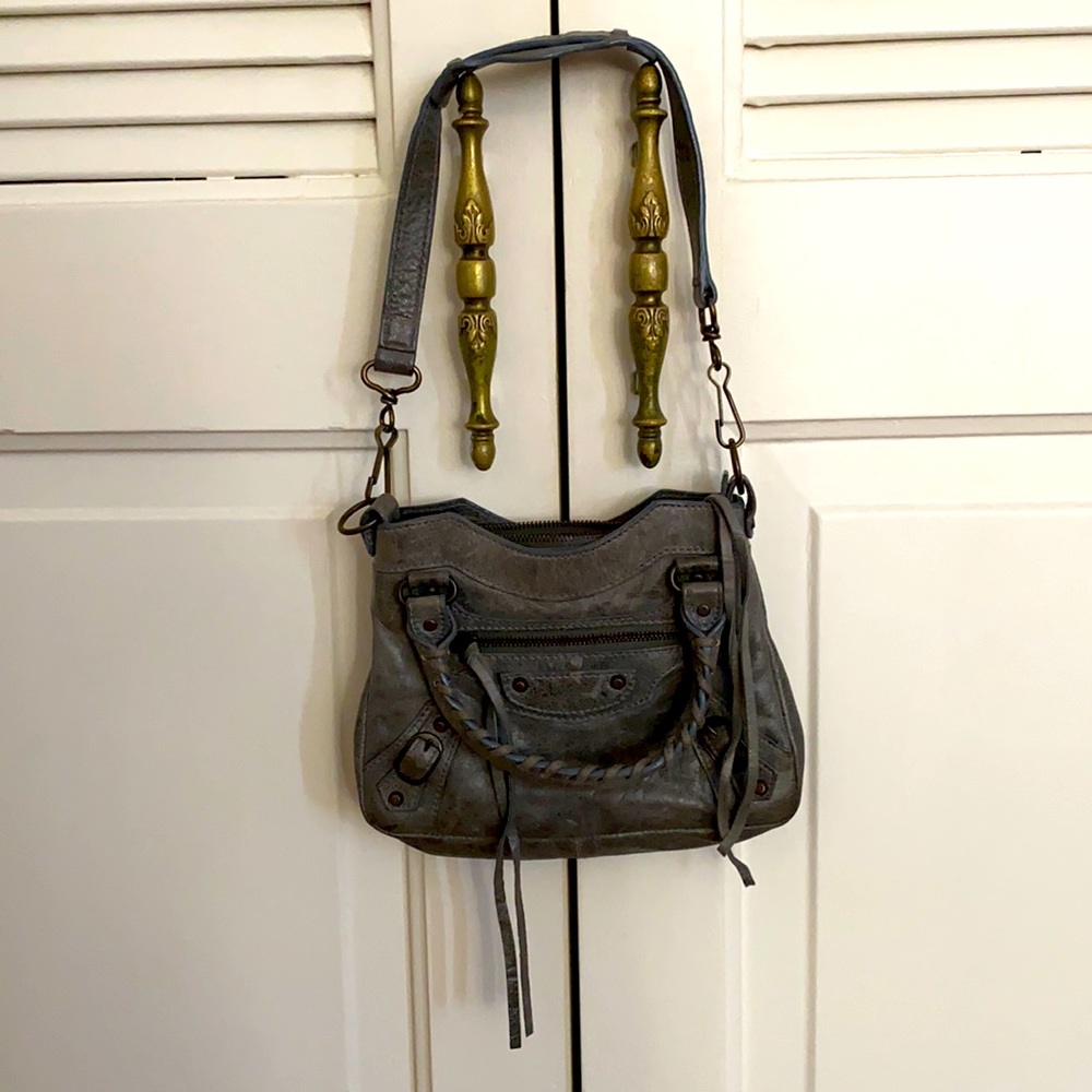 Balenciaga Anthracite Mini Handbag. EUC.